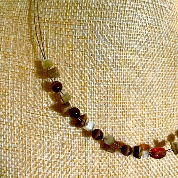 Adorable Tiger’s Eye Bead Lia Sophia Necklace - Picture 3 of 5